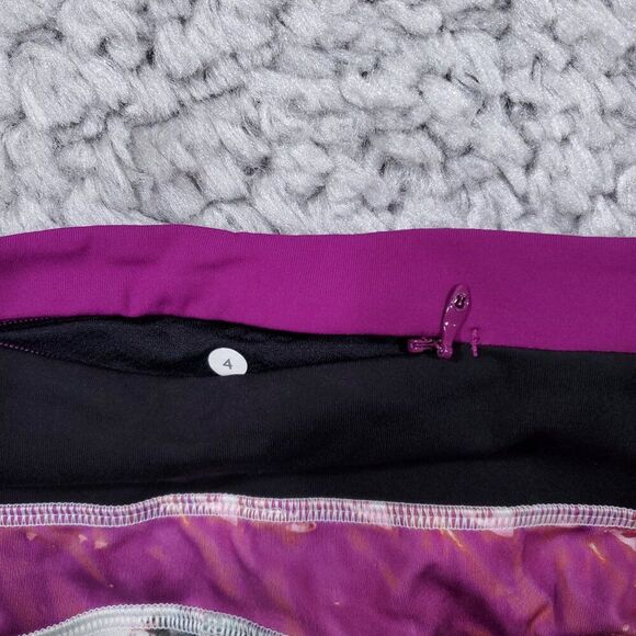 Lululemon Speed Tight III Full On Luxtreme Pigment Wave Multi Black Plum Size 4 - Picture 8 of 11